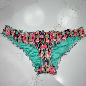 Shade & Shore Ruffle Cheeky Bikini Bottom size Medium